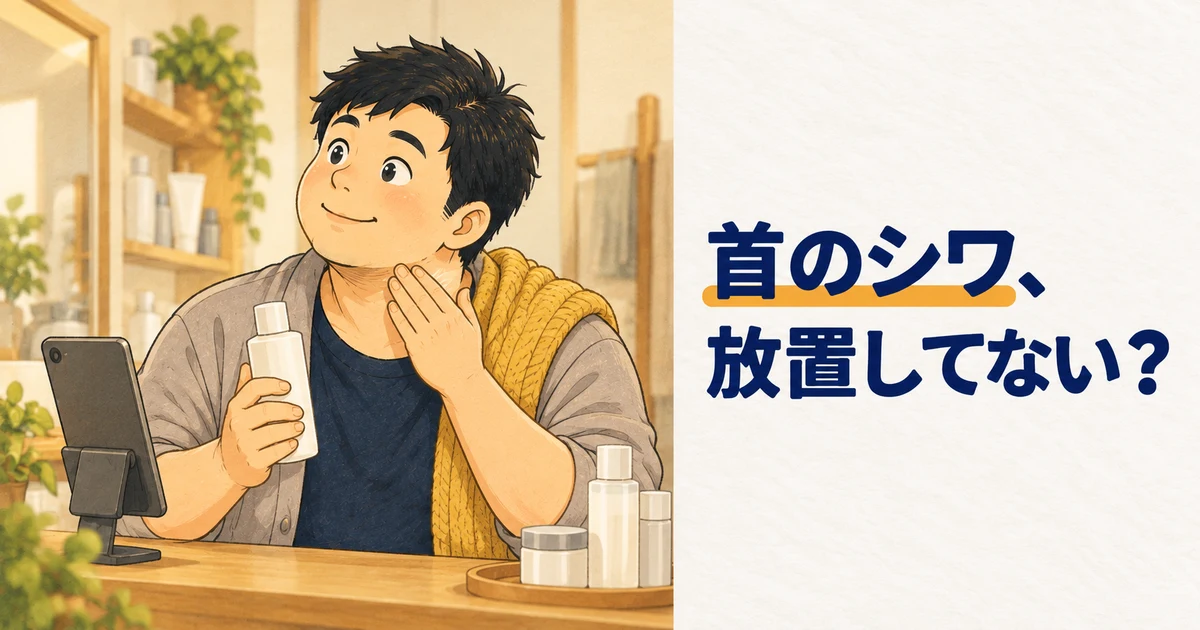 首のシワ、放置してない？ 男の首の横ジワと冬の乾燥対策