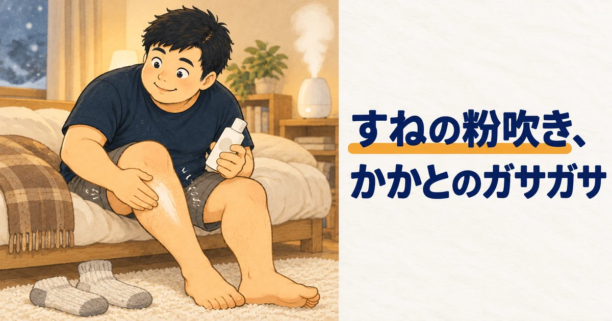すねが粉を吹く、かかとがガサガサ…男の冬の足の乾燥対策